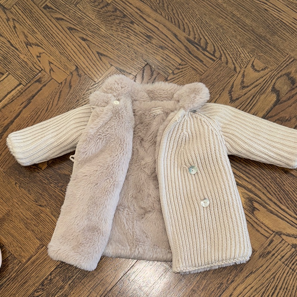 Cozy Cream Kids Pea Coat